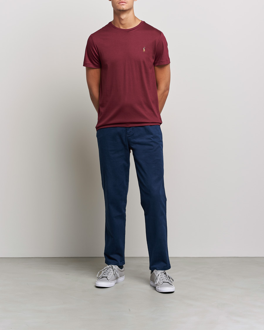 Homme | T-shirts | Polo Ralph Lauren | Luxury Pima Cotton Crew Neck Tee Classic Wine
