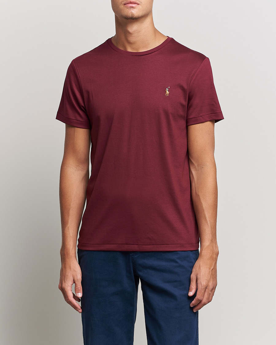 Homme | T-shirts | Polo Ralph Lauren | Luxury Pima Cotton Crew Neck Tee Classic Wine