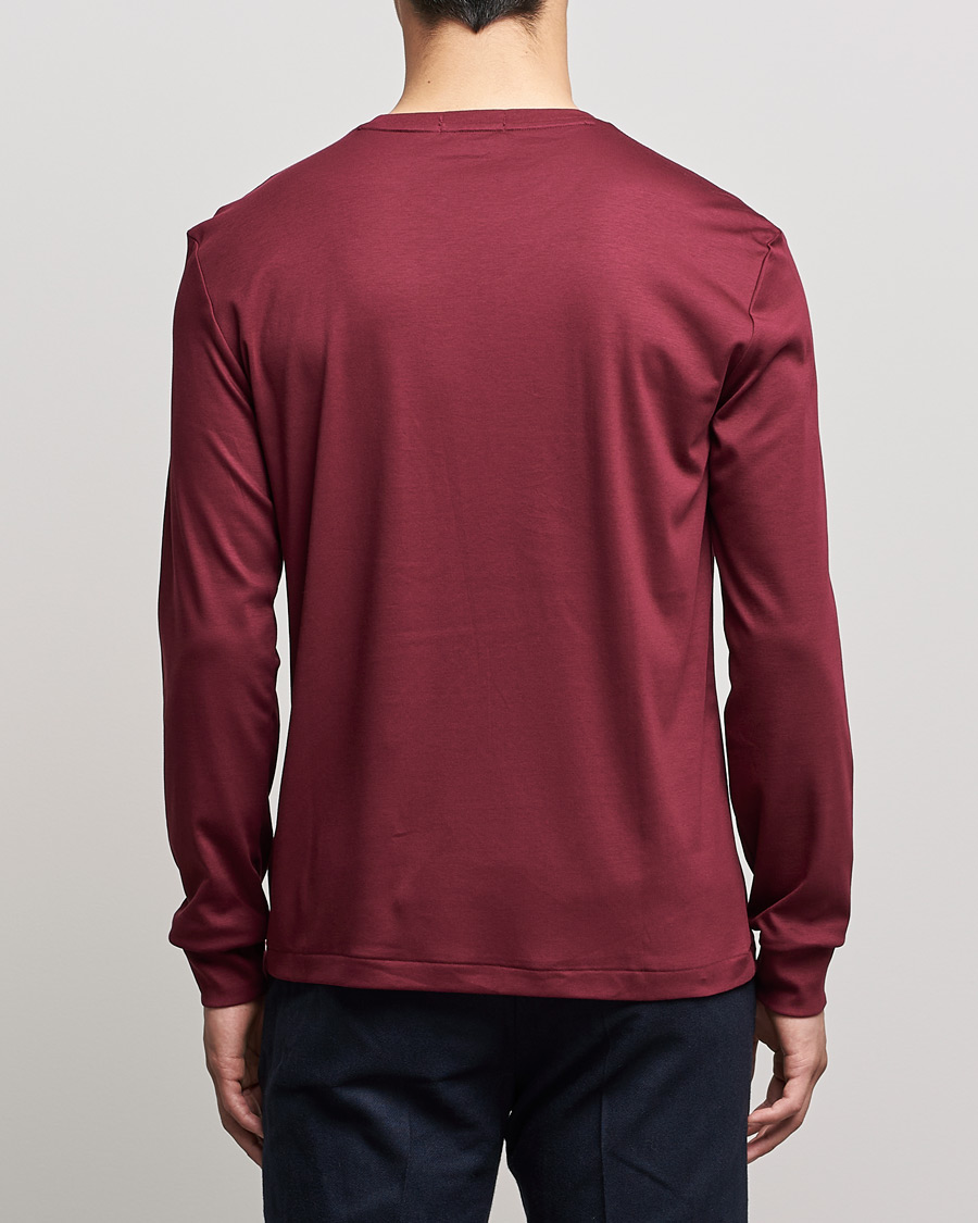 Homme | T-shirts | Polo Ralph Lauren | Luxury Pima Cotton Long Sleeve Tee Classic Wine