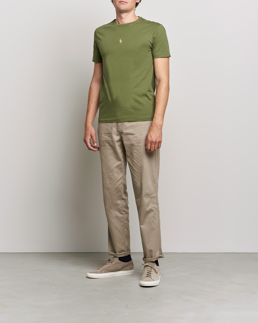 Homme | T-shirts | Polo Ralph Lauren | Center Logo Crew Neck Tee Army Olive