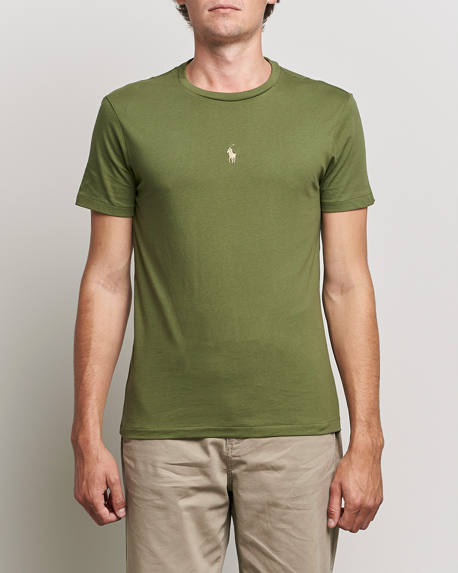 Homme | T-shirts | Polo Ralph Lauren | Center Logo Crew Neck Tee Army Olive
