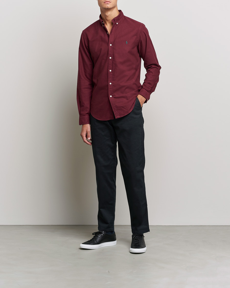 Homme | Chemises | Polo Ralph Lauren | Slim Fit Garment Dyed Oxford Rich Ruby