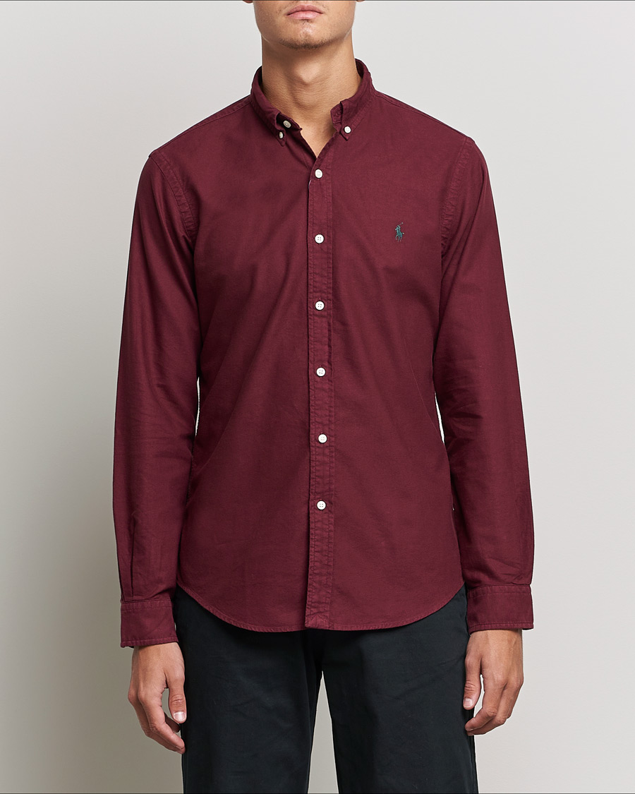 Homme | Chemises | Polo Ralph Lauren | Slim Fit Garment Dyed Oxford Rich Ruby