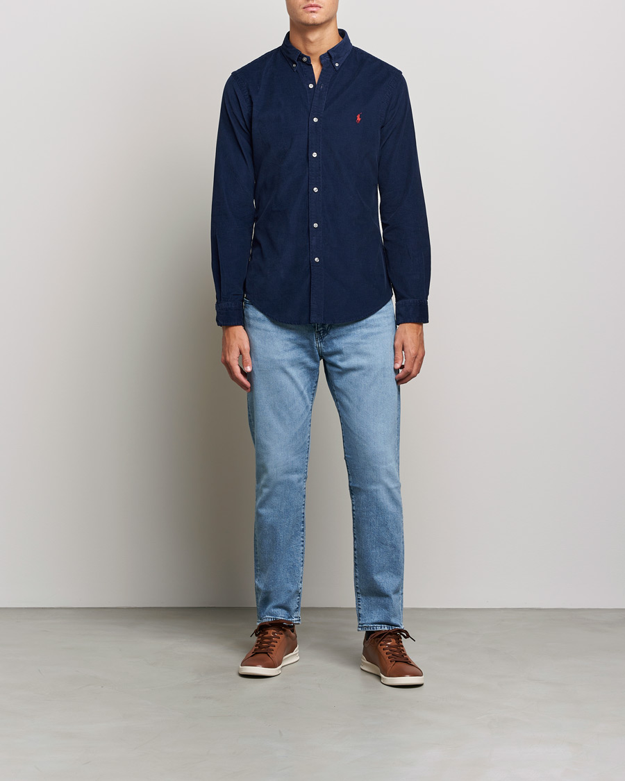 Homme | Chemises | Polo Ralph Lauren | Slim Fit Corduroy Shirt Newport Navy