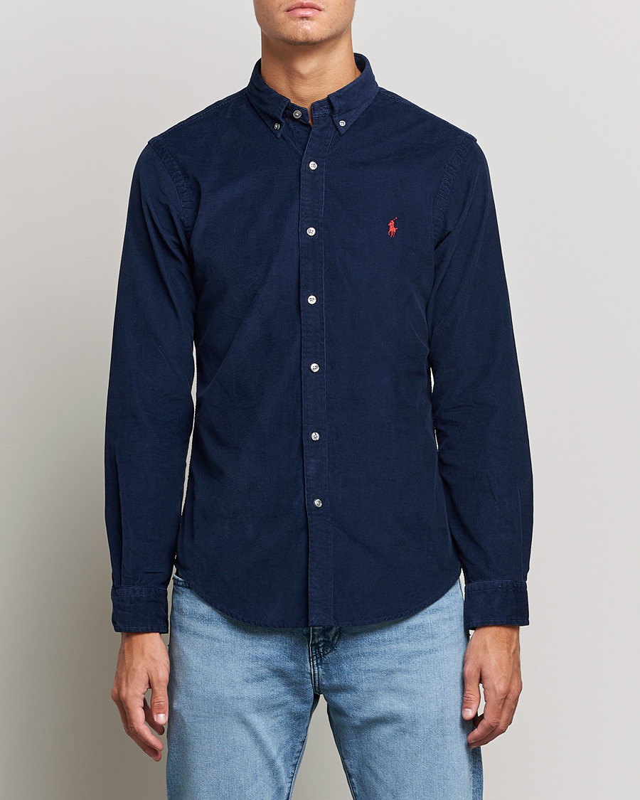 Homme | Chemises | Polo Ralph Lauren | Slim Fit Corduroy Shirt Newport Navy