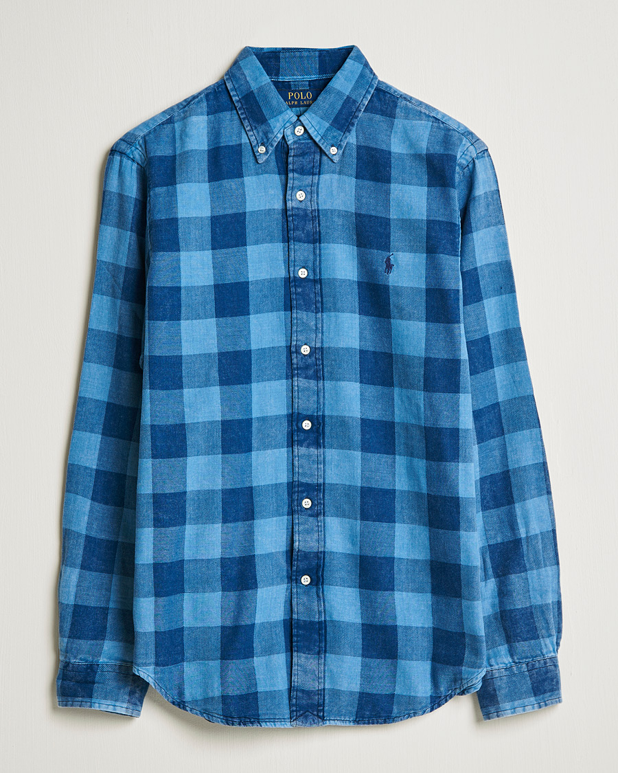 Homme | Chemises | Polo Ralph Lauren | Custom Fit Double Faced Checked Shirt Blue/Black