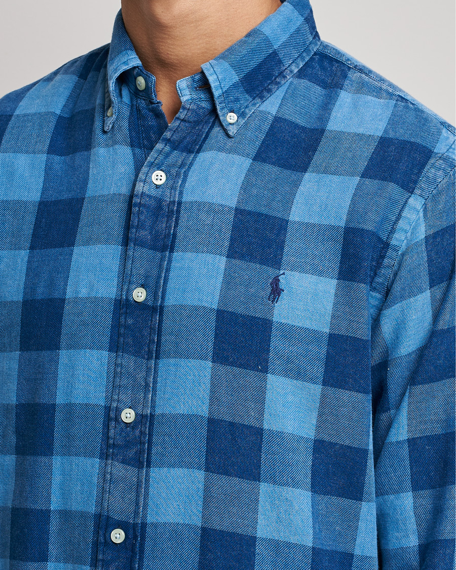 Homme | Chemises | Polo Ralph Lauren | Custom Fit Double Faced Checked Shirt Blue/Black