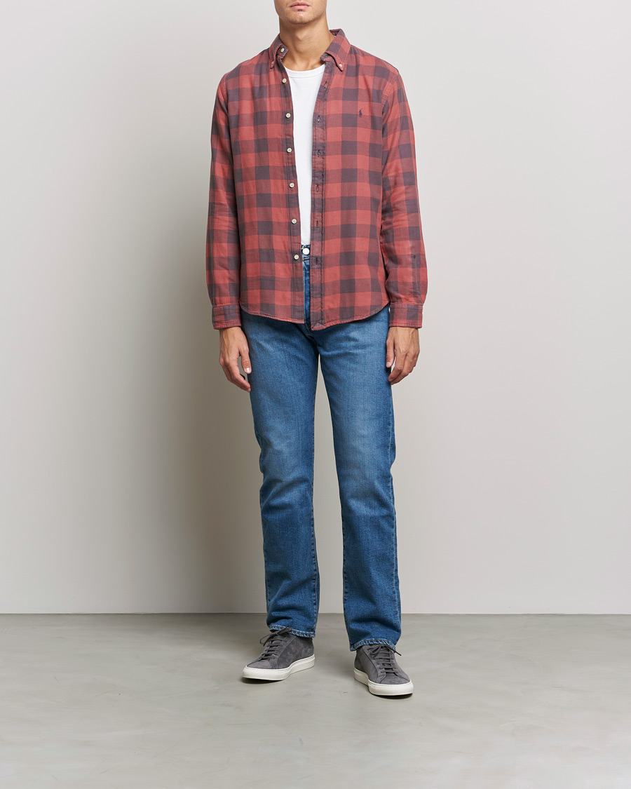 Homme | Chemises | Polo Ralph Lauren | Custom Fit Double Faced Checked Shirt Red/Black