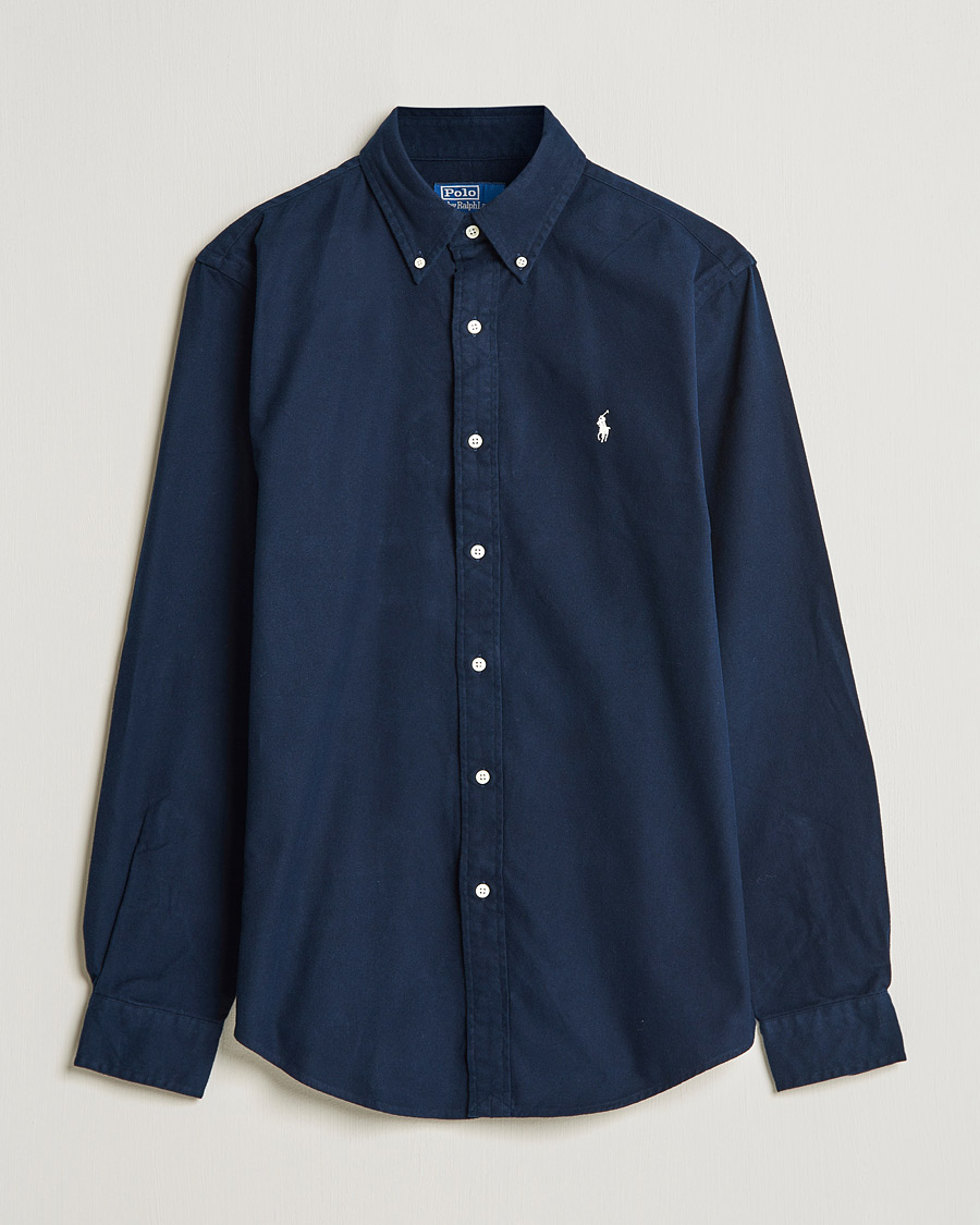 Homme | Chemises | Polo Ralph Lauren | Custom Fit Brushed Flannel Shirt Hunter Navy