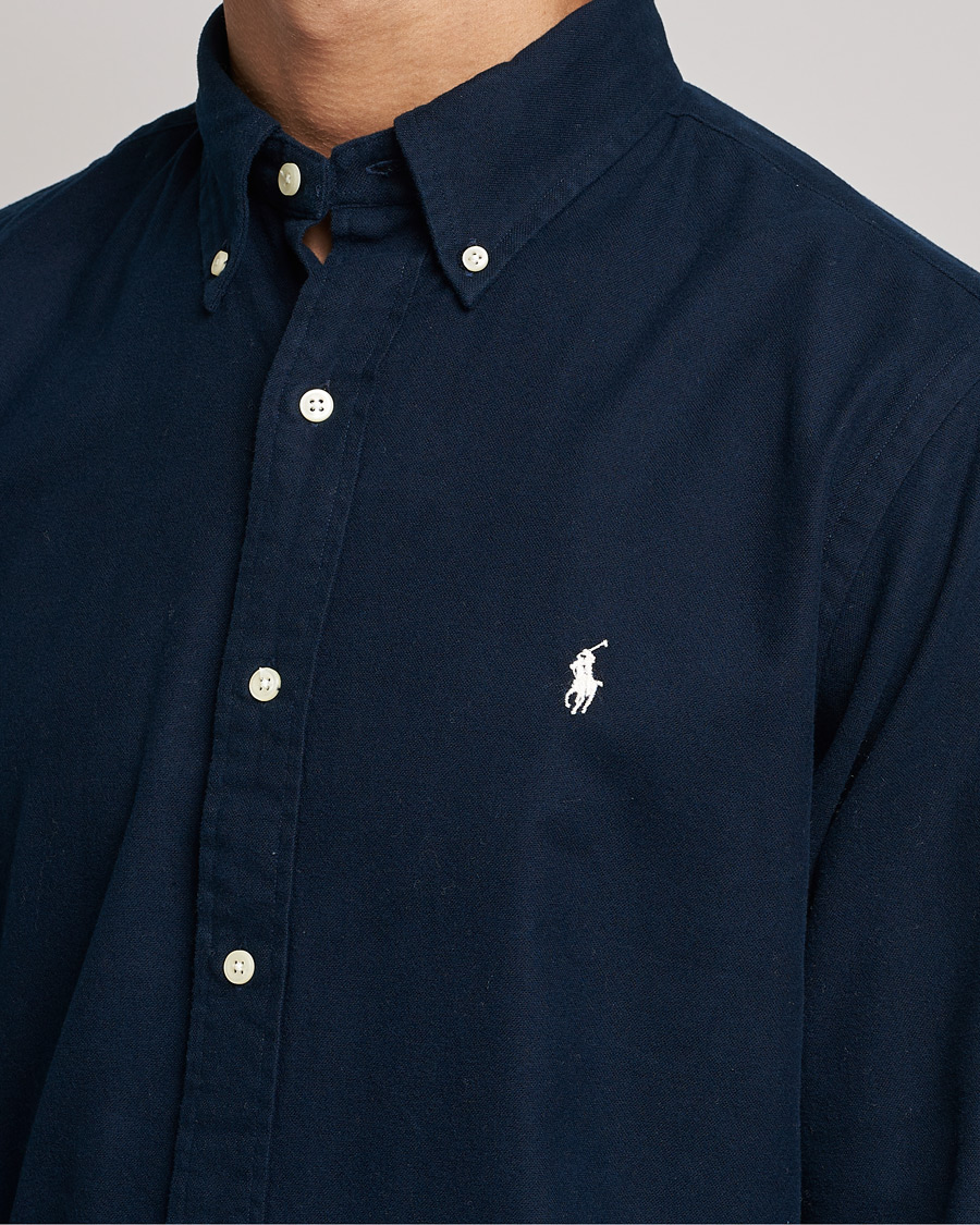 Homme | Chemises | Polo Ralph Lauren | Custom Fit Brushed Flannel Shirt Hunter Navy