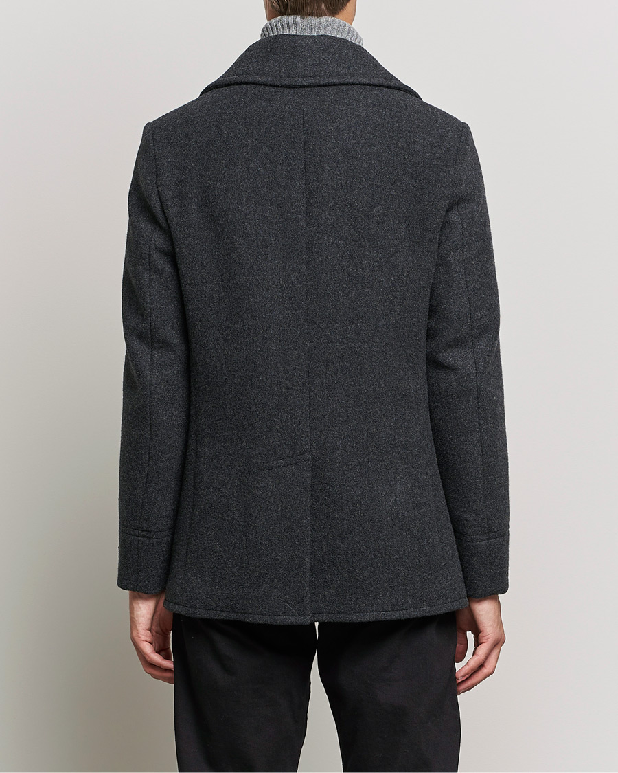 Homme | Manteaux Et Vestes | Polo Ralph Lauren | Wool Melton Peacoat Navy Charcoal