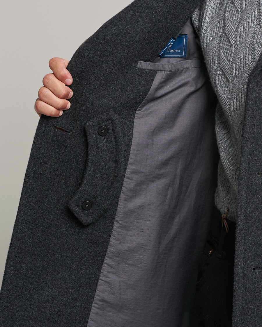 Homme | Manteaux Et Vestes | Polo Ralph Lauren | Wool Melton Peacoat Navy Charcoal