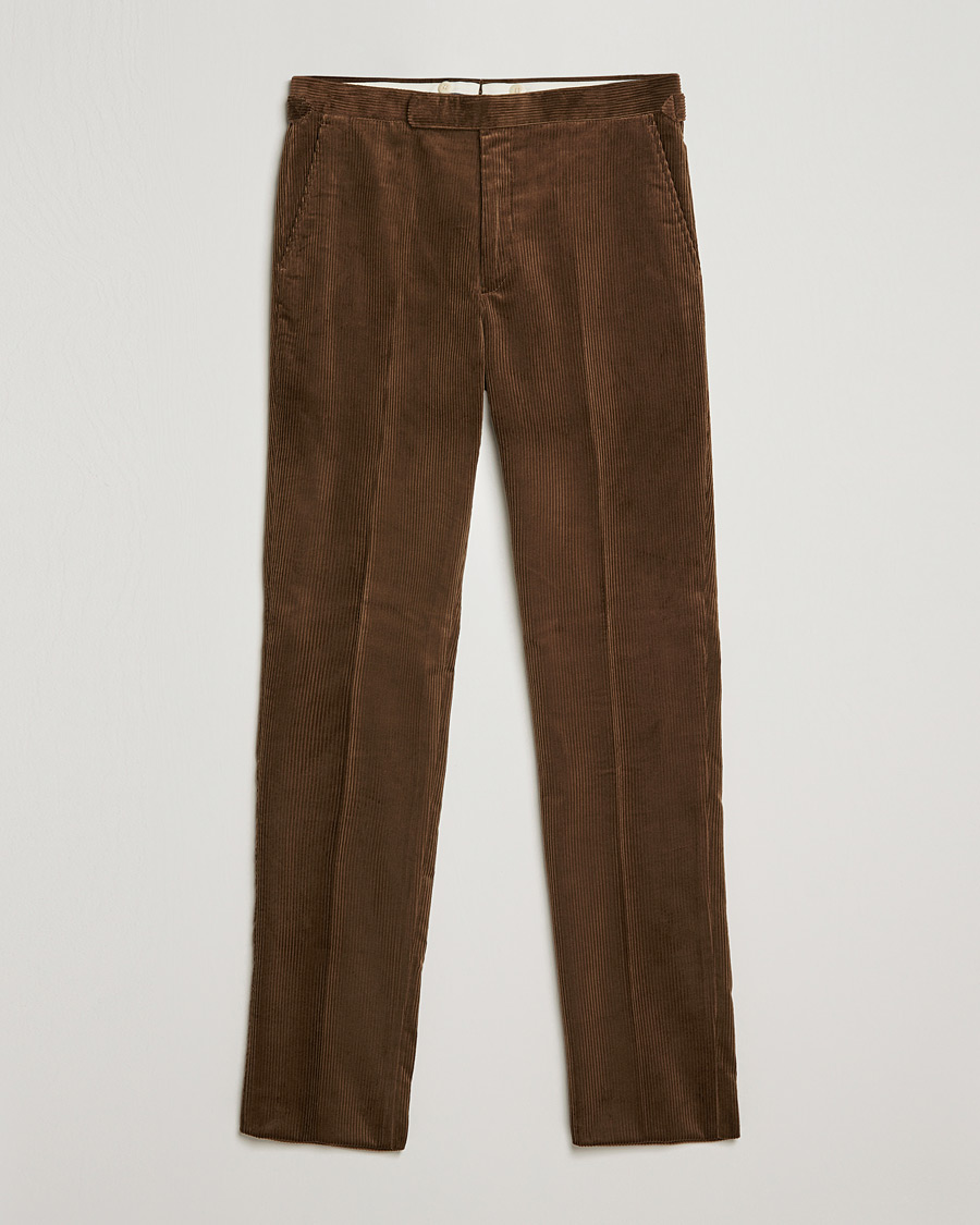 Homme | Pantalons | Polo Ralph Lauren | Corduroy Pleated Drawstring Trousers Snuff