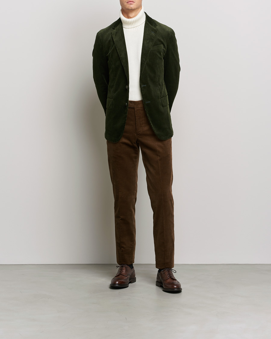 Homme | Pantalons | Polo Ralph Lauren | Corduroy Pleated Drawstring Trousers Snuff