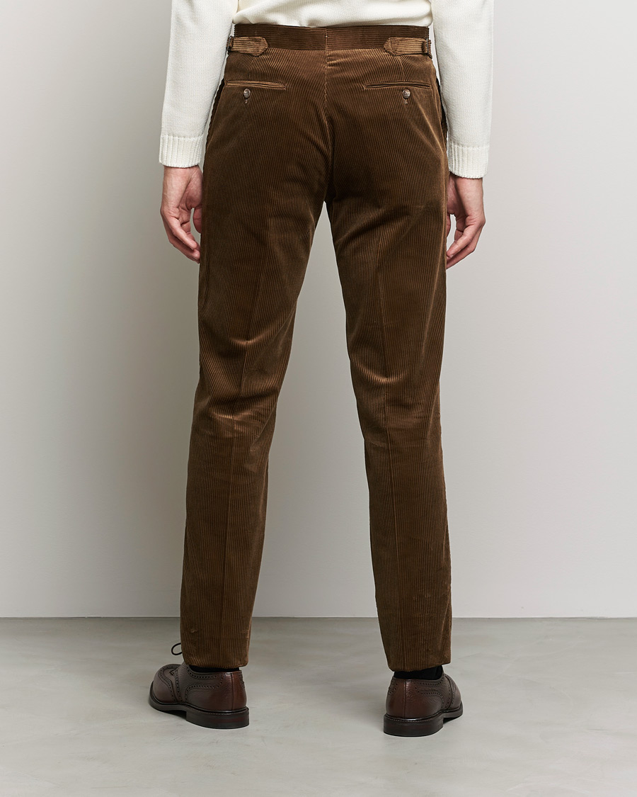 Homme | Pantalons | Polo Ralph Lauren | Corduroy Pleated Drawstring Trousers Snuff