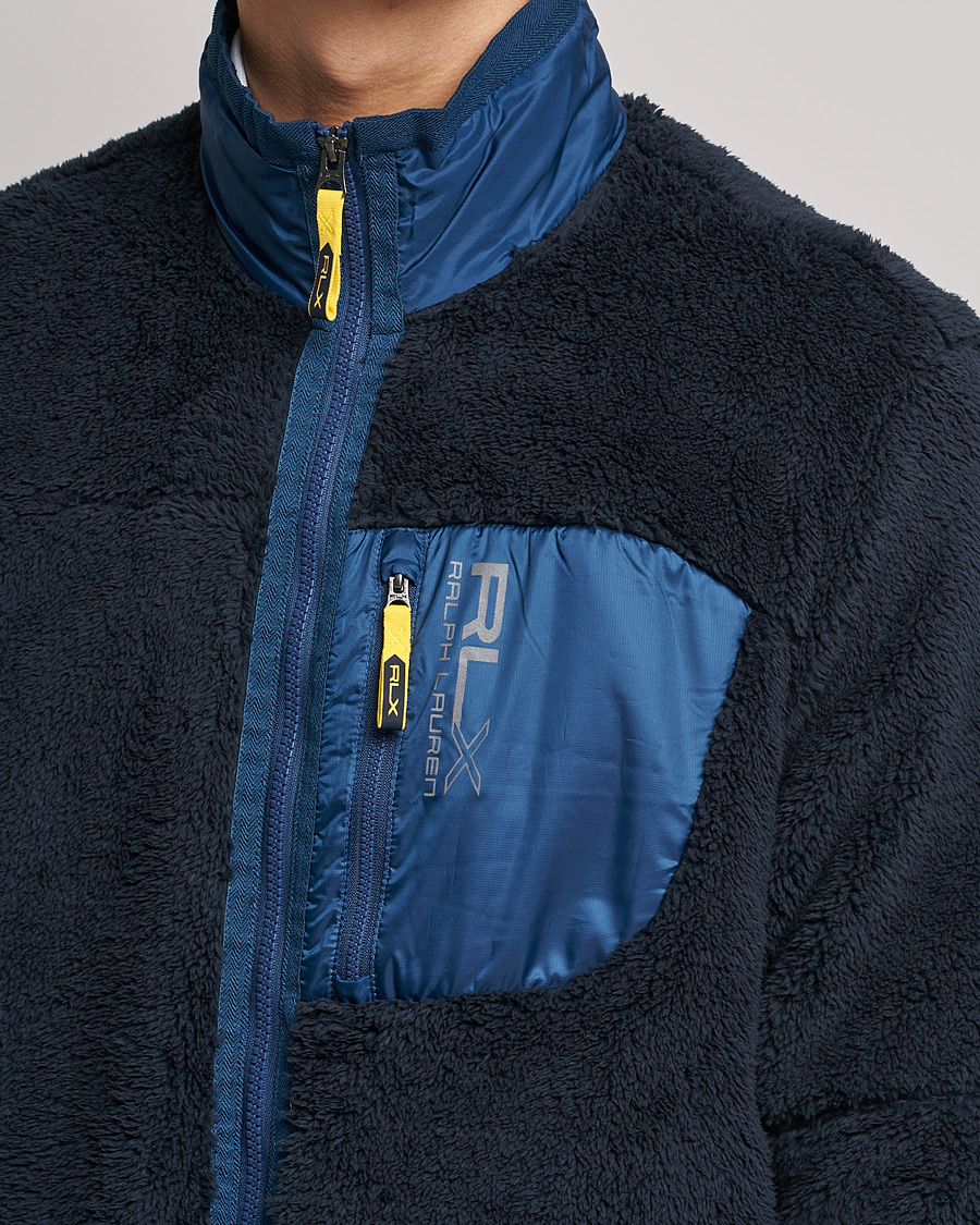 Homme | Pulls Et Tricots | RLX Ralph Lauren | Hi-Pile Full Zip Sweater College Navy