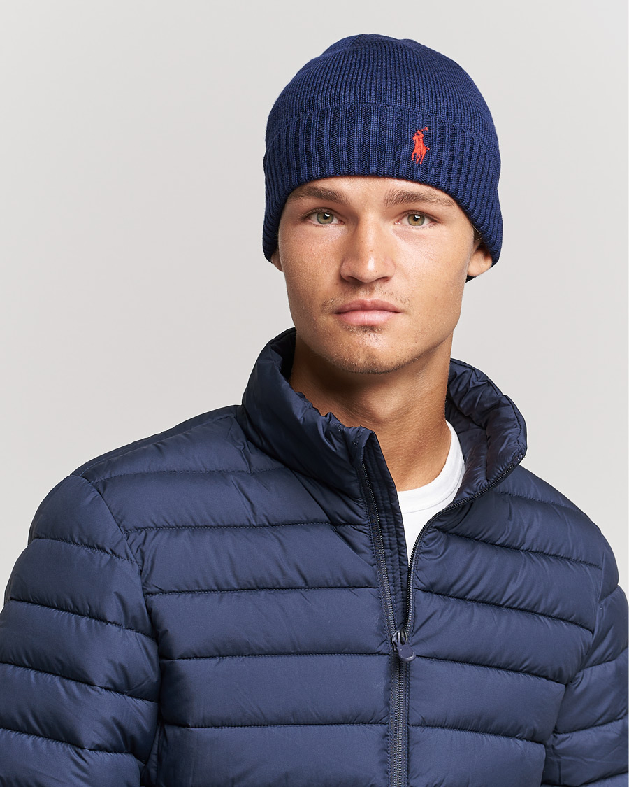 Homme | Bonnets | Polo Ralph Lauren | Merino Beanie Hunter Navy