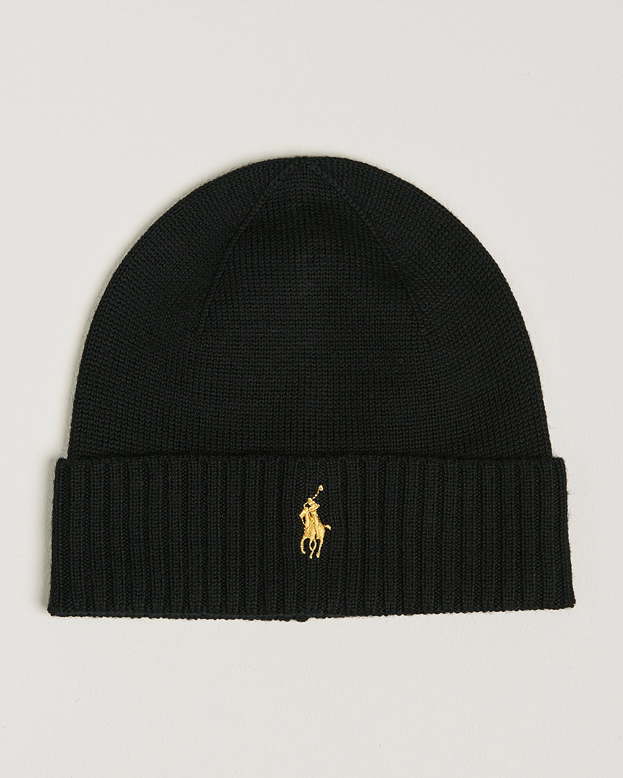 Homme | Bonnets | Polo Ralph Lauren | Merino Beanie Polo Black