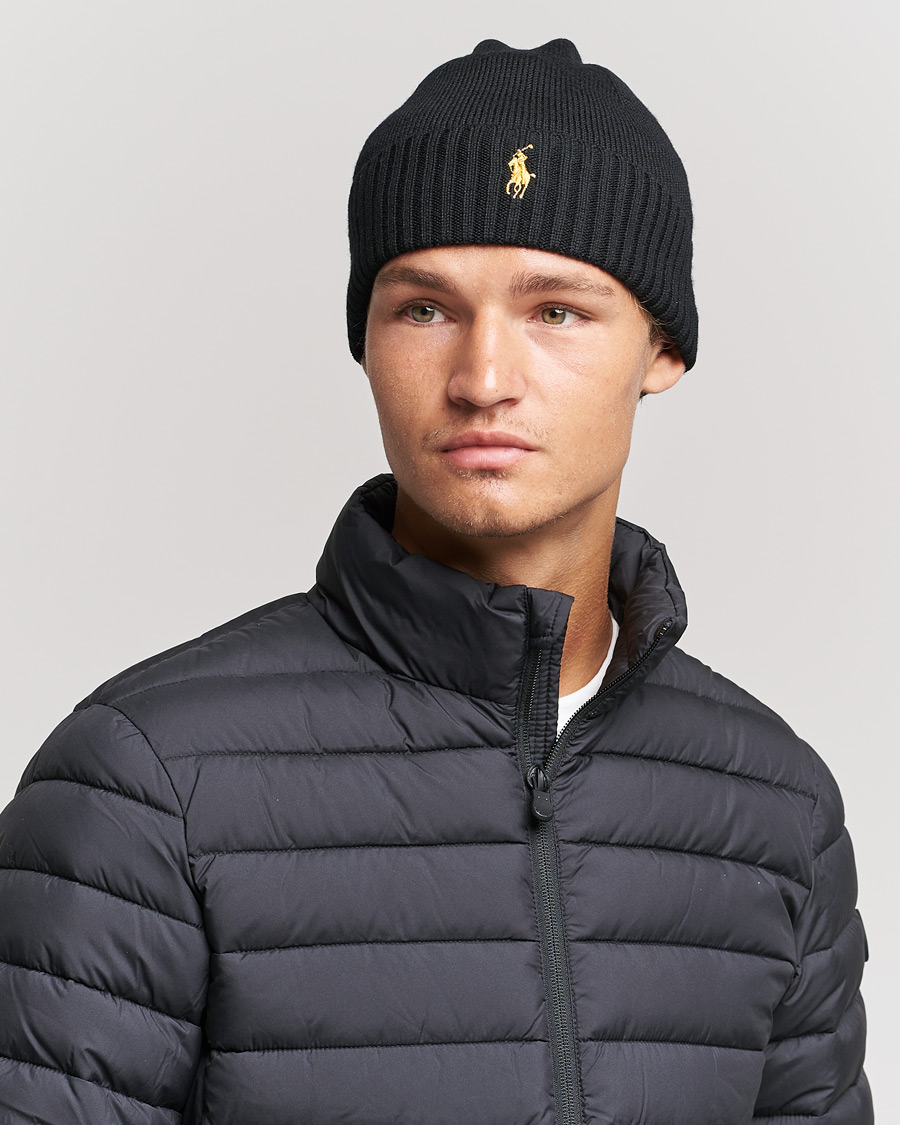 Homme | Bonnets | Polo Ralph Lauren | Merino Beanie Polo Black