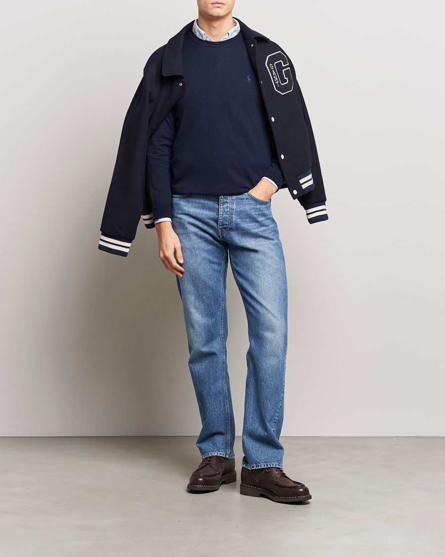 Homme | Pulls Et Tricots | Polo Ralph Lauren | Merino Crew Neck Pullover Hunter Navy