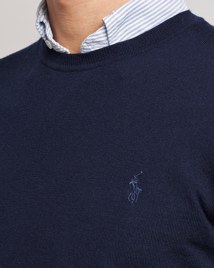Homme | Pulls Et Tricots | Polo Ralph Lauren | Merino Crew Neck Pullover Hunter Navy
