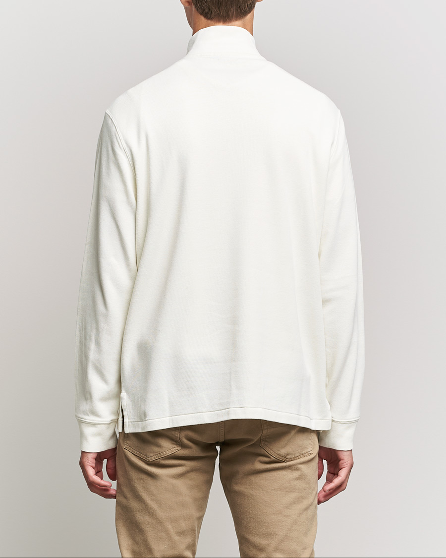 Homme | Pulls Et Tricots | Polo Ralph Lauren | Double Knit Jaquard Half Zip Sweater Parchment Cream