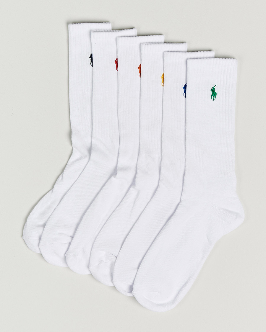 Homme | Sous-Vêtements Et Chaussettes | Polo Ralph Lauren | 6-Pack Cotton Crew Socks White