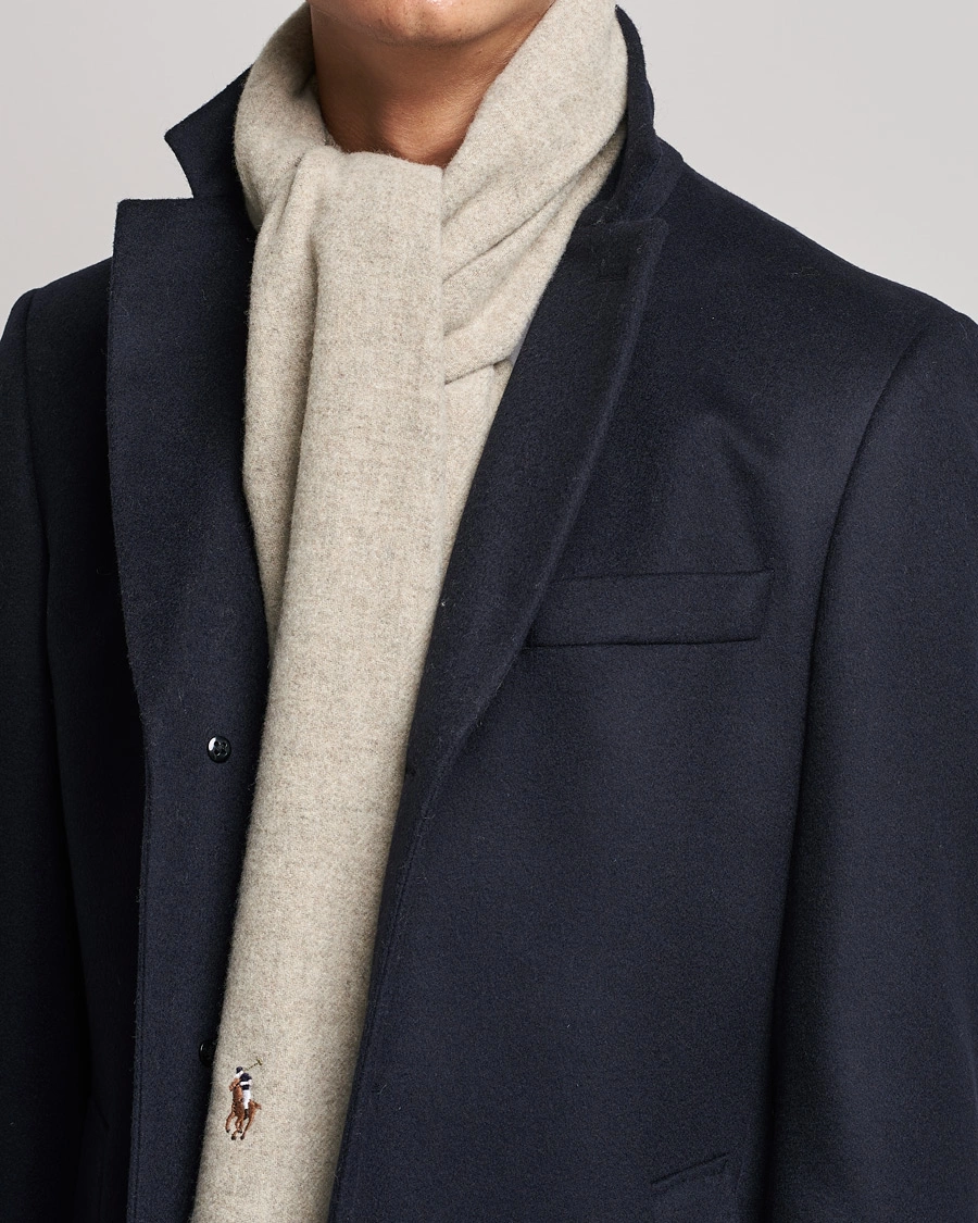 Homme | Polo Ralph Lauren Signature Wool Scarf Oatmeal Heather | Polo Ralph Lauren | Signature Wool Scarf Oatmeal Heather