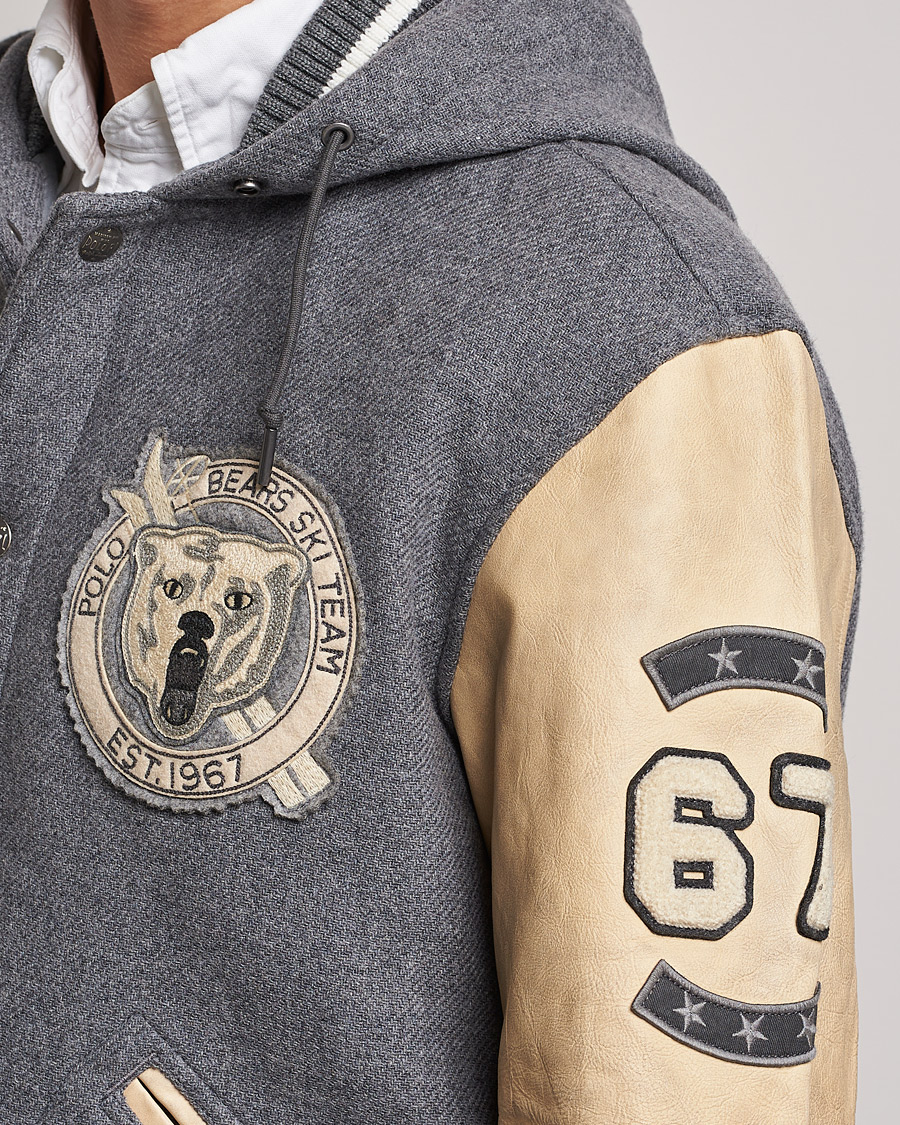 Homme | Manteaux Et Vestes | Polo Ralph Lauren | Ski Varsity Lined Bomber Jacket Grey Heather