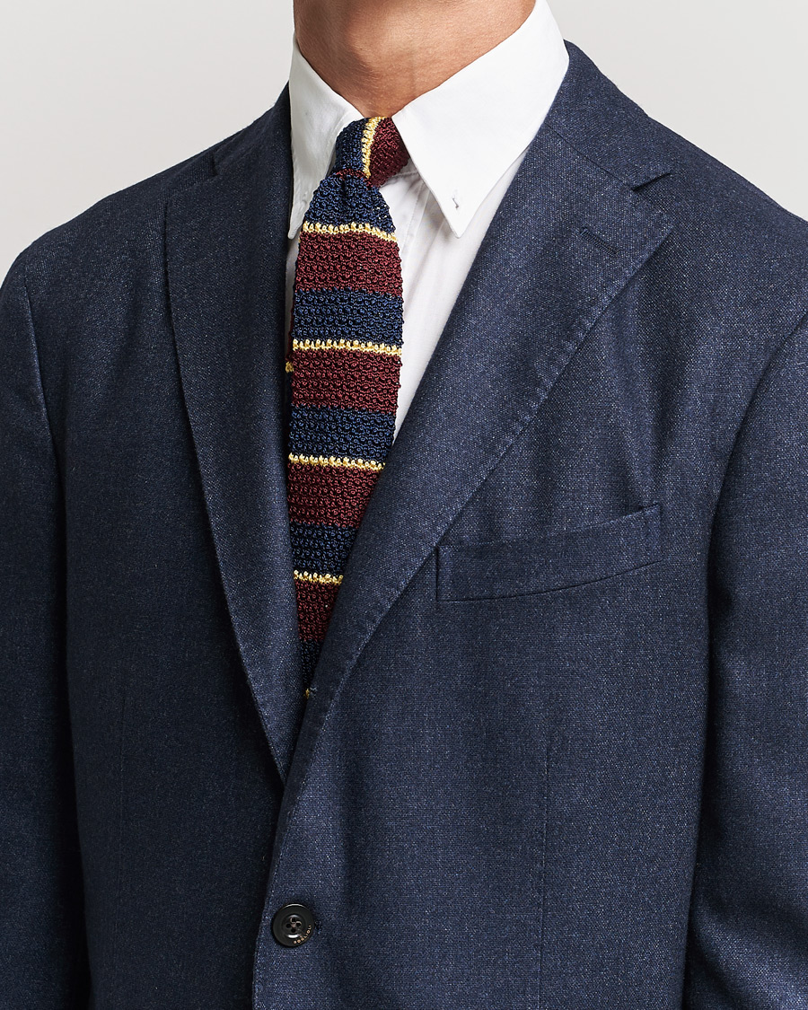 Homme | Cravates | Polo Ralph Lauren | Polo Ralph LaurenRegim Knitted TieWine/Navy/Gold