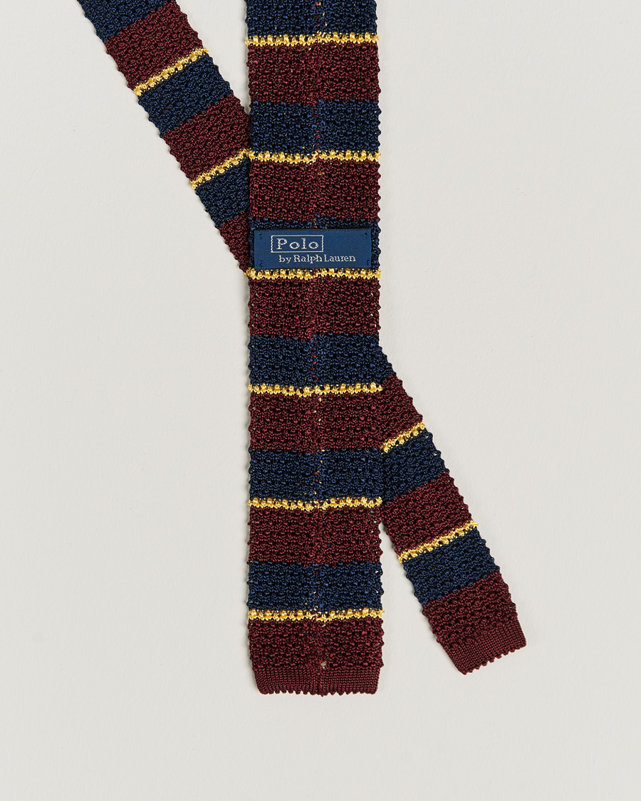 Homme | Cravates | Polo Ralph Lauren | Polo Ralph LaurenRegim Knitted TieWine/Navy/Gold