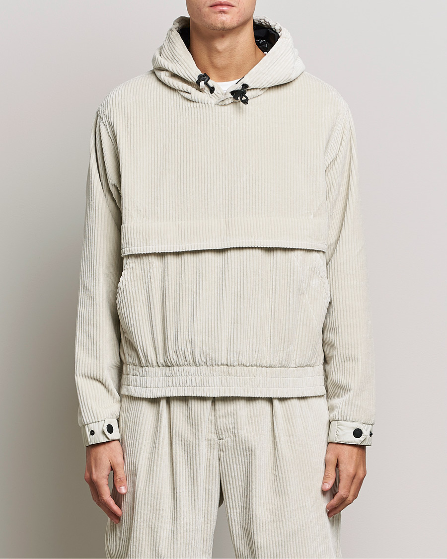 Homme | Manteaux Et Vestes | Moncler Grenoble | Stretch Corduroy Hoodie Off White
