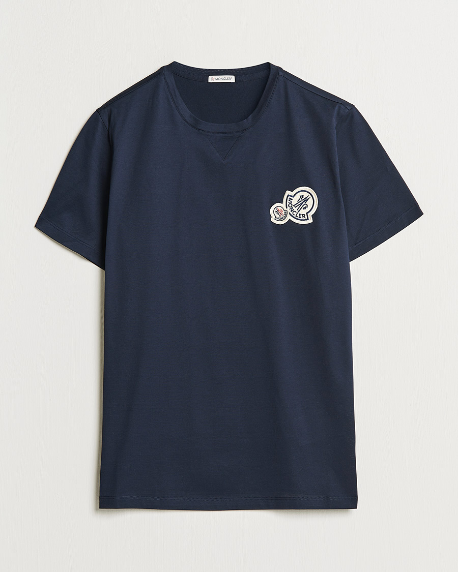Homme | T-shirts | Moncler | Double Logo T-Shirt Navy