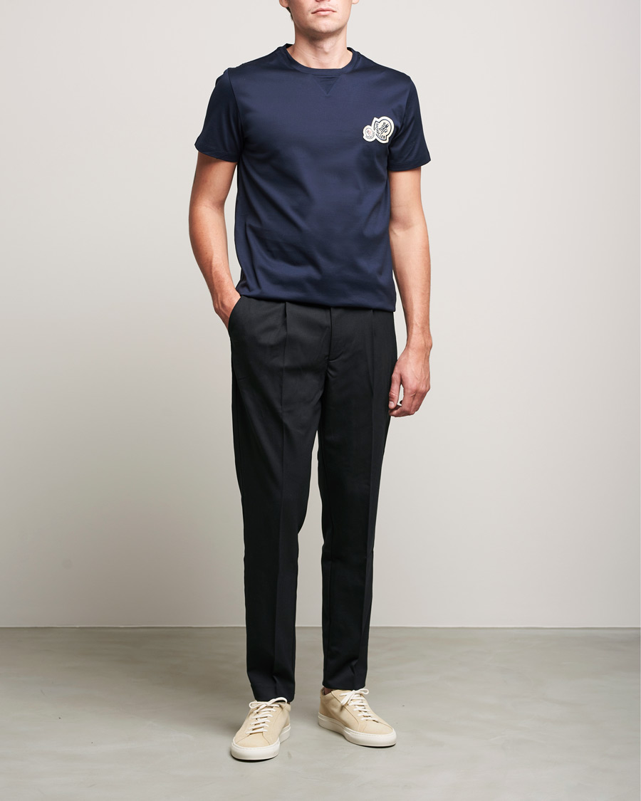 Homme | T-shirts | Moncler | Double Logo T-Shirt Navy