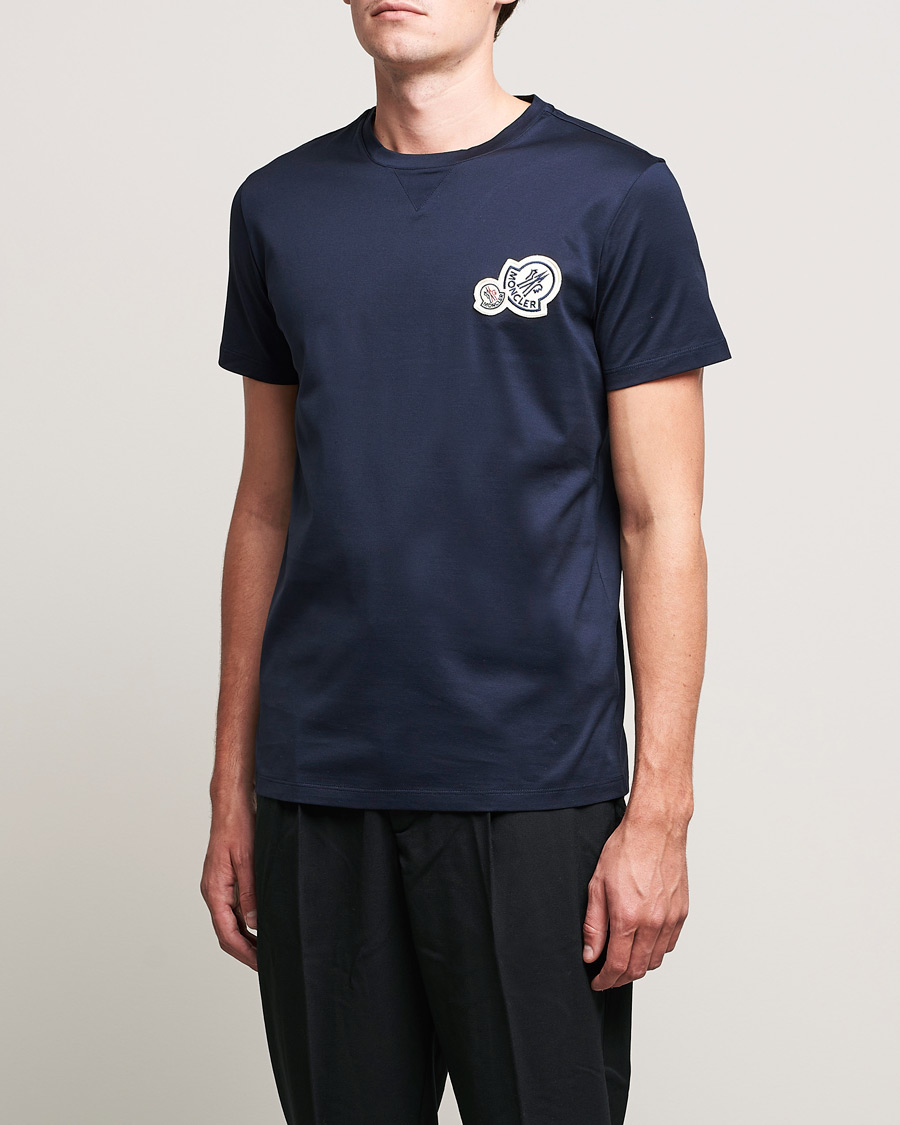 Homme | T-shirts | Moncler | Double Logo T-Shirt Navy