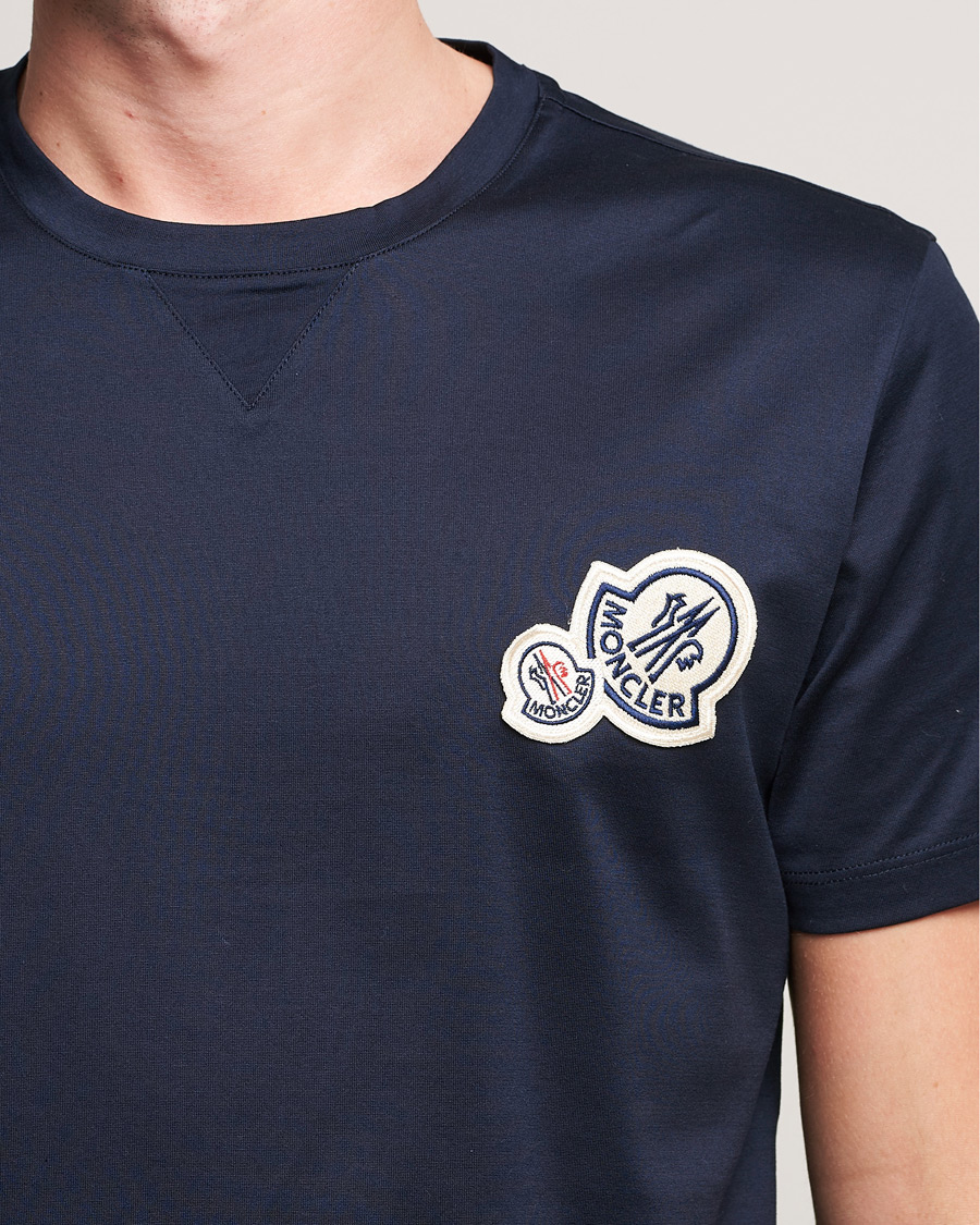 Homme | T-shirts | Moncler | Double Logo T-Shirt Navy