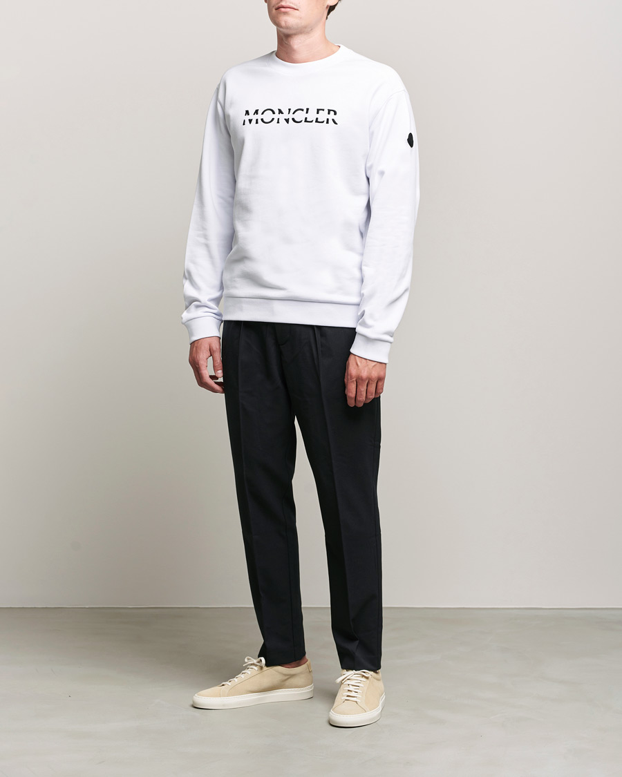 Homme | Pulls Et Tricots | Moncler | Lettering Sweatshirt White