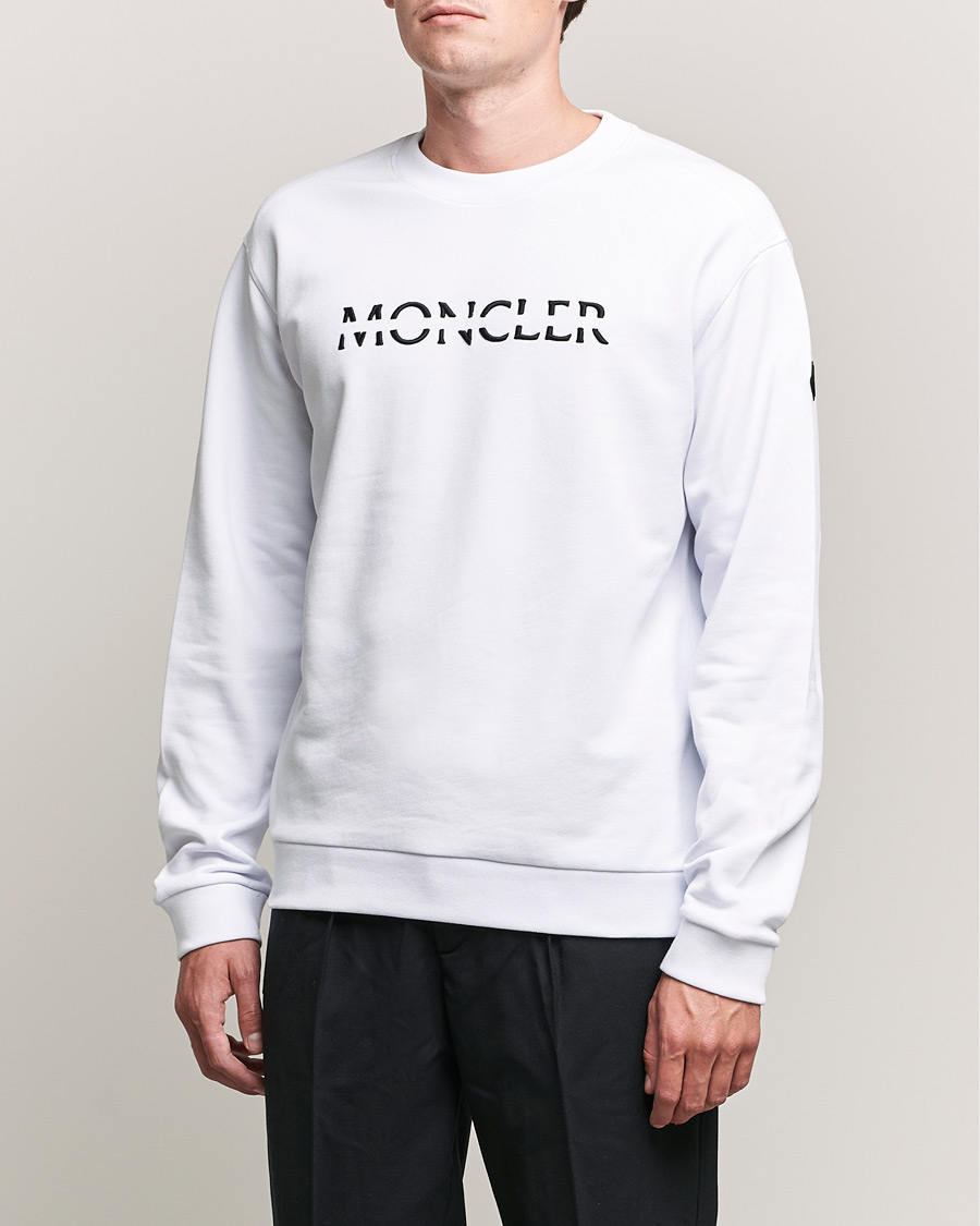 Homme | Pulls Et Tricots | Moncler | Lettering Sweatshirt White