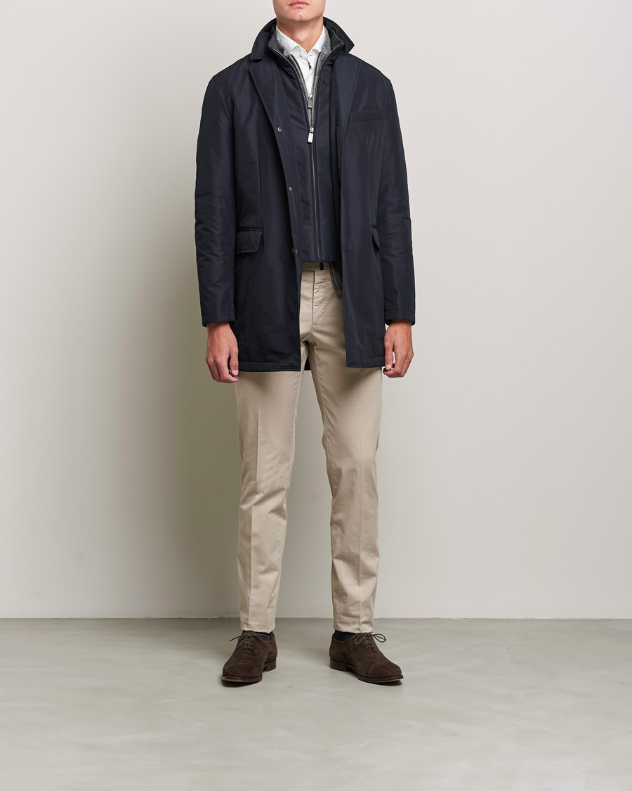 Homme | Manteaux Et Vestes | Canali | Rain Protection Car Coat Navy