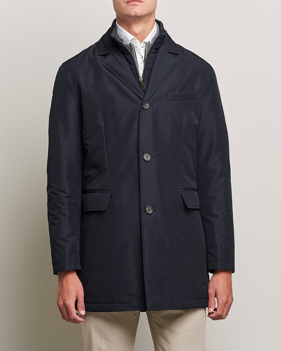 Homme | Manteaux Et Vestes | Canali | Rain Protection Car Coat Navy
