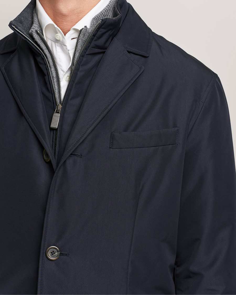 Homme | Manteaux Et Vestes | Canali | Rain Protection Car Coat Navy