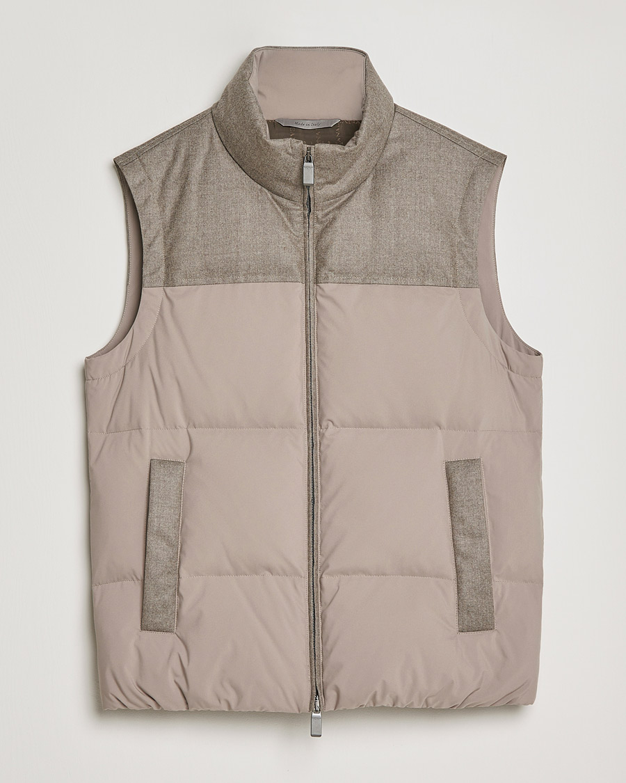 Homme | Manteaux Et Vestes | Canali | High Performance Down Vest Beige