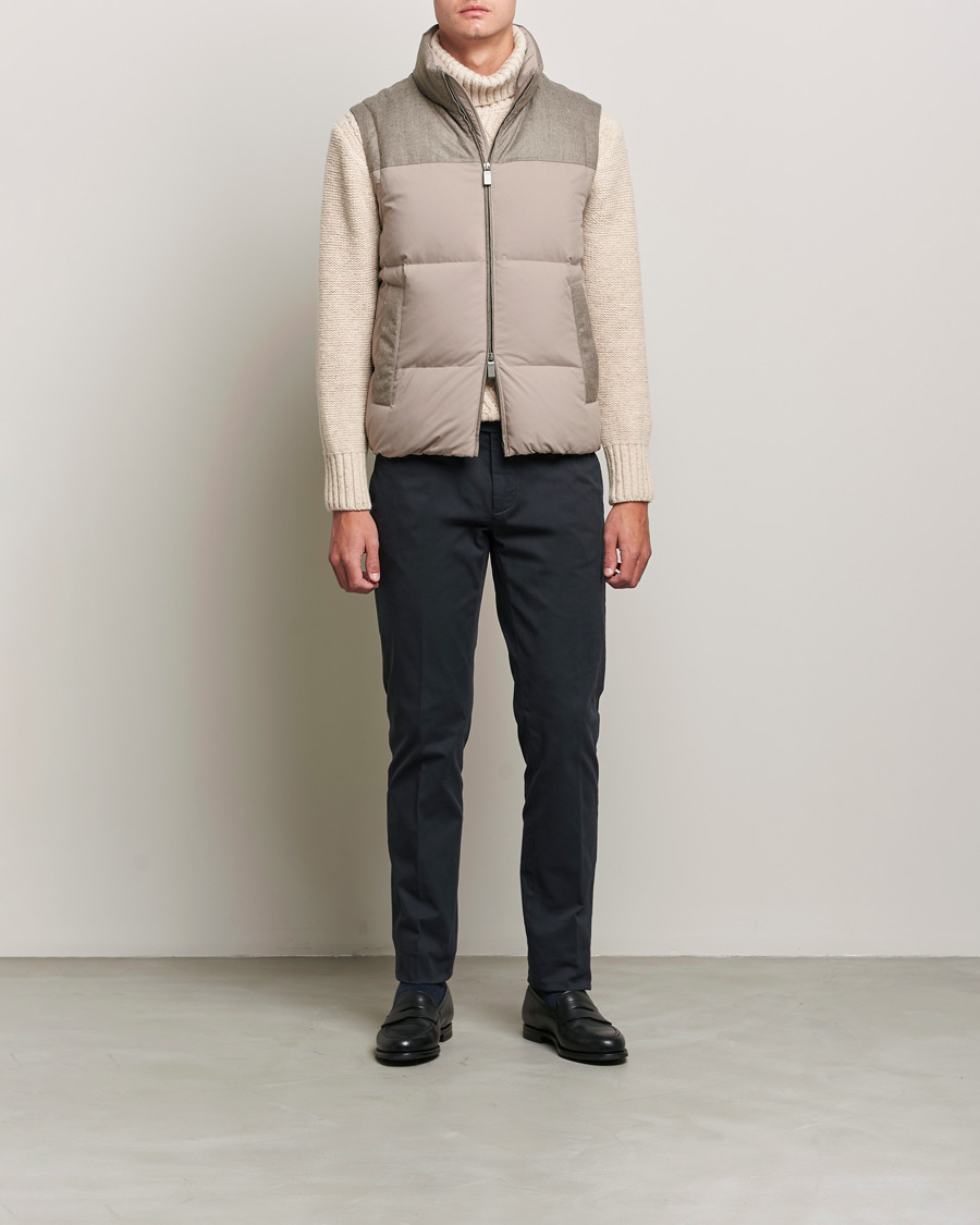 Homme | Manteaux Et Vestes | Canali | High Performance Down Vest Beige