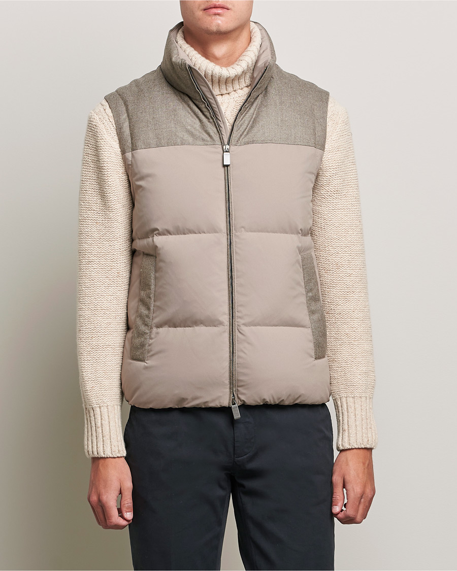 Homme | Manteaux Et Vestes | Canali | High Performance Down Vest Beige