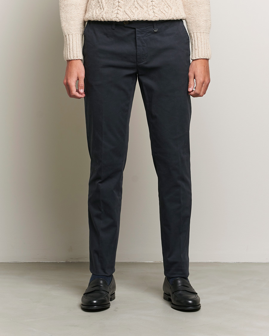 Homme | Pantalons | Canali | Slim Fit Stretch Chinos Navy