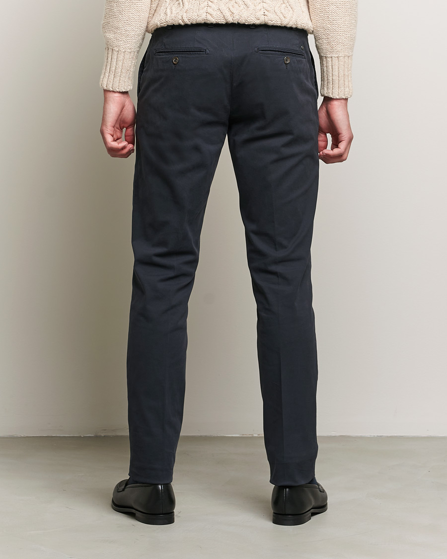 Homme | Pantalons | Canali | Slim Fit Stretch Chinos Navy