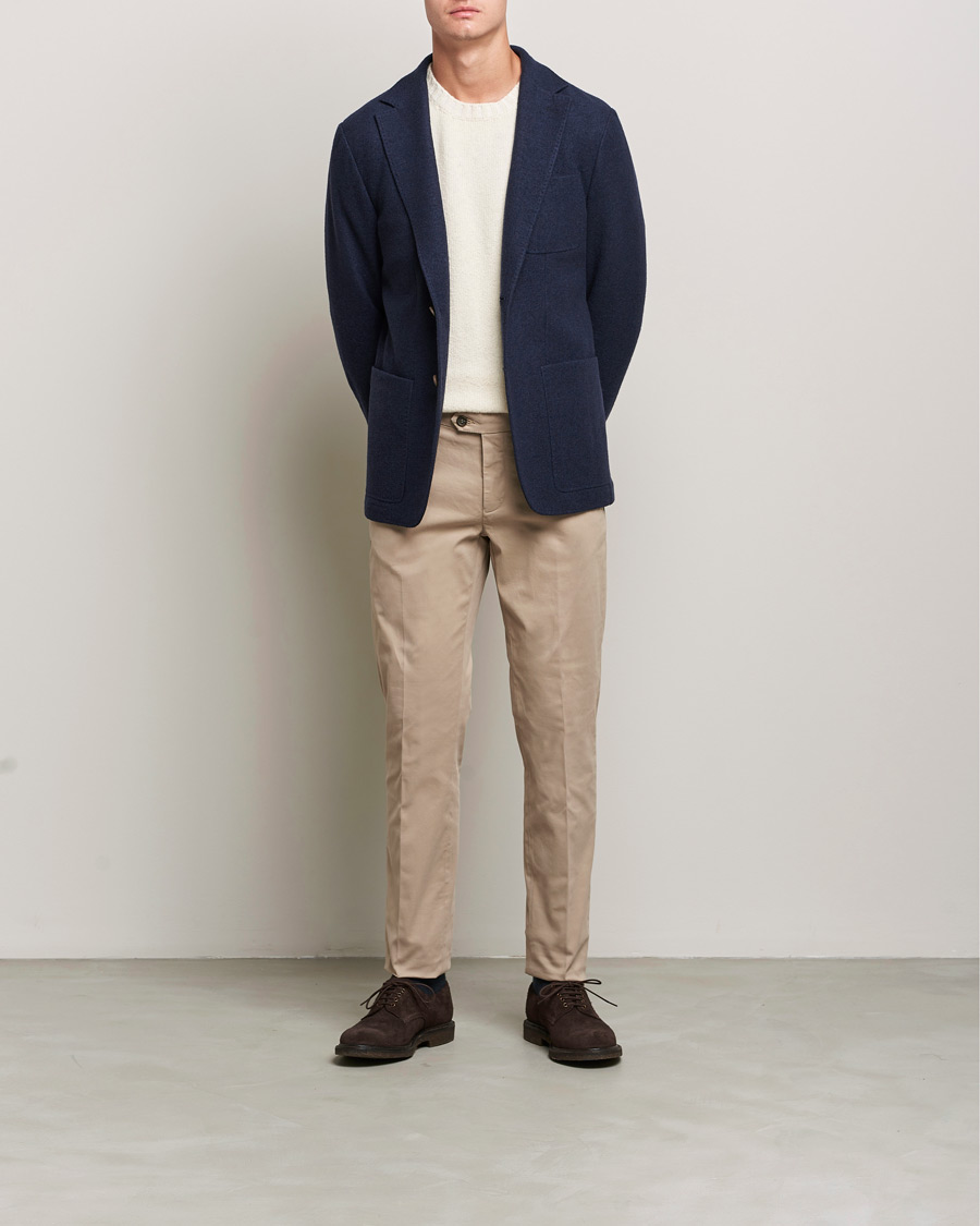 Homme | Pantalons | Canali | Slim Fit Twill Cotton Chinos Beige