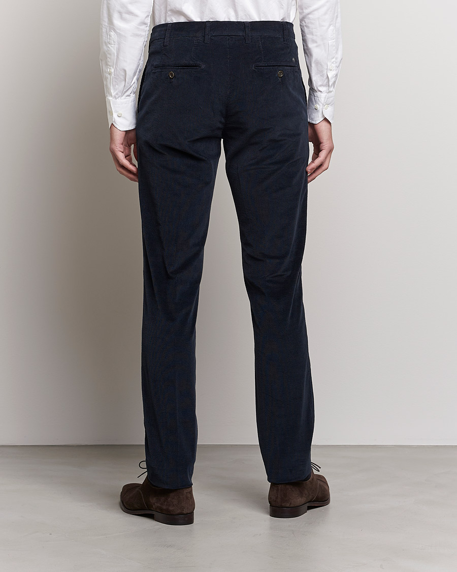 Homme | Pantalons | Canali | Slim Fit Corduroy Trousers Navy