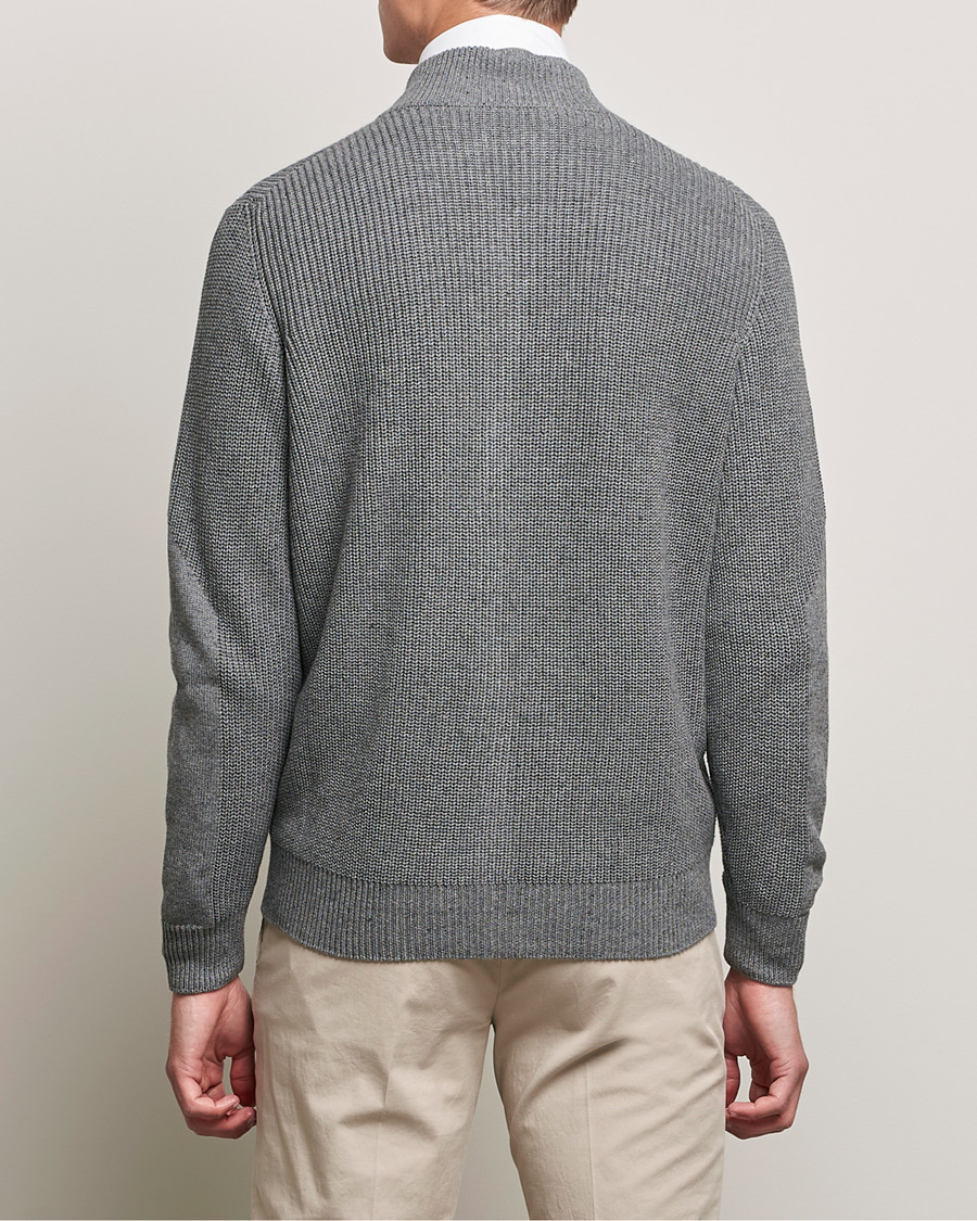 Homme | Pulls Et Tricots | Canali | Cotton/Cashmere Full Zip Light Grey