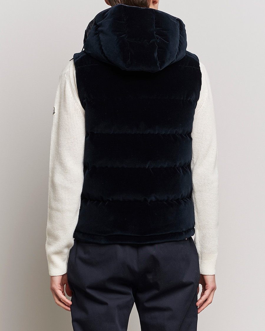 Homme | Manteaux Et Vestes | Moncler | Vexin Velvet Down Vest Dark Blue